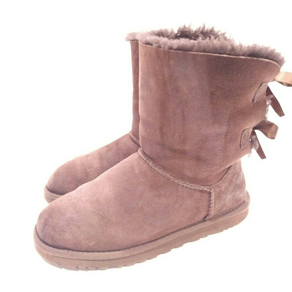 Ugg Women's Boots Bailey Bow Chocolate Size 6